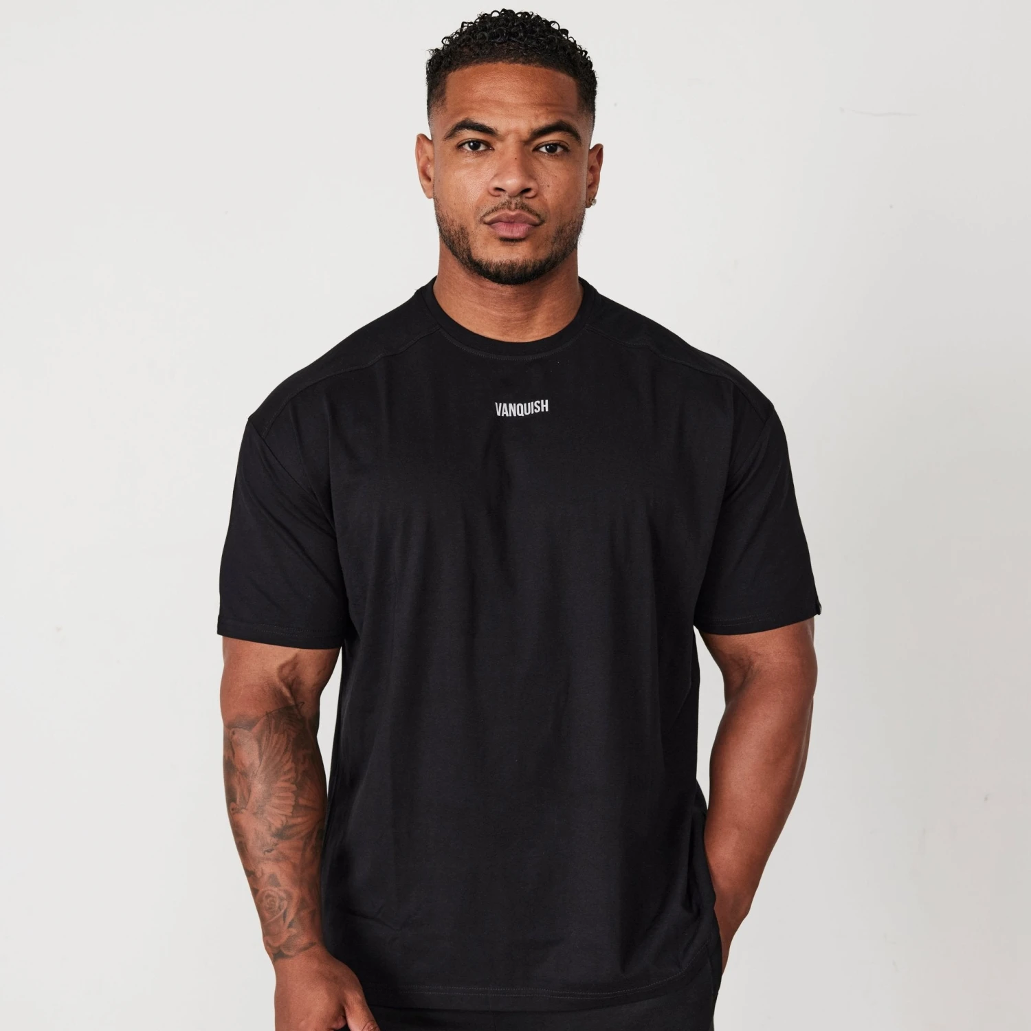 Vanquish Essential Black Oversized T Shirt 1 Vanquish Essential Black Oversized T Shirt
