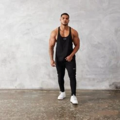 Vanquish Essential Black Regular Fit Stringer Vest 7 Vanquish Essential Black Regular Fit Stringer Vest -Vanquish Fitness Sales vanquish essential black regular fit stringer vest 889731