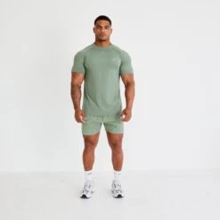 Vanquish Essential Green Performance Short Sleeve T Shirt -Vanquish Fitness Sales vanquish essential green performance short sleeve t shirt 421135