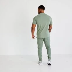 Vanquish Essential Green Slim Fit Short Sleeve T Shirt -Vanquish Fitness Sales vanquish essential green slim fit short sleeve t shirt 837387