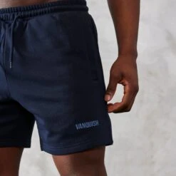 Vanquish Essential Navy Blue Regular Fit Shorts -Vanquish Fitness Sales vanquish essential navy blue regular fit shorts 291619