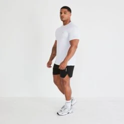 Vanquish Essential White Performance Short Sleeve T Shirt -Vanquish Fitness Sales vanquish essential white performance short sleeve t shirt 329335