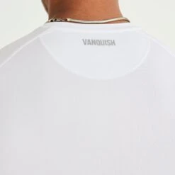Vanquish Essential White Performance Short Sleeve T Shirt -Vanquish Fitness Sales vanquish essential white performance short sleeve t shirt 600806