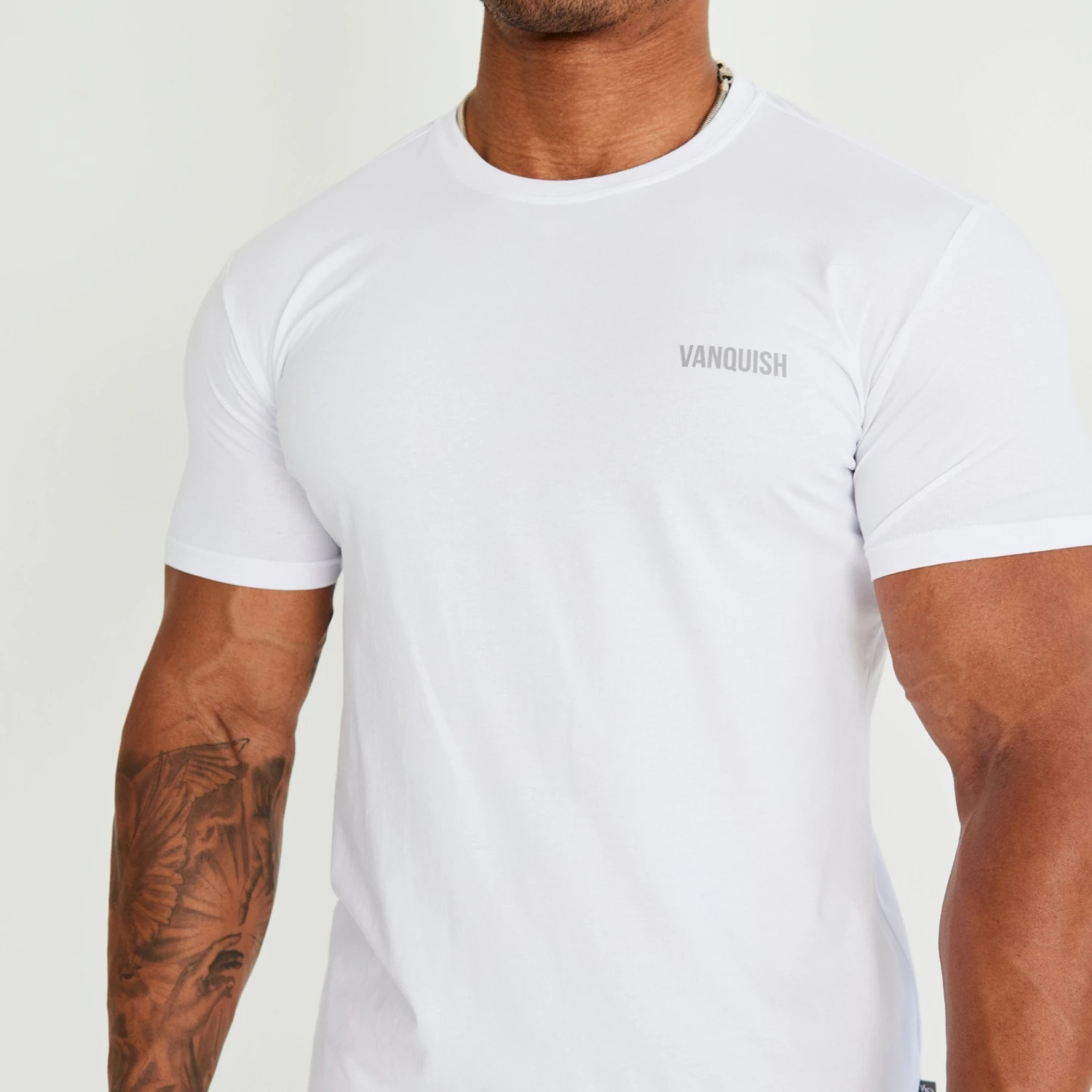 Vanquish Essential White Slim Fit Short Sleeve T Shirt 12 Vanquish Essential White Slim Fit Short Sleeve T Shirt - Image 12