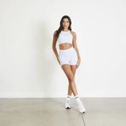 Vanquish Evolve Mineral Blue Keyhole Crop Tank Top -Vanquish Fitness Sales vanquish evolve mineral blue keyhole crop tank top 561907