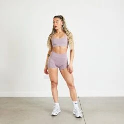 Vanquish Evolve Truffle Lilac High Waisted Shorts -Vanquish Fitness Sales vanquish evolve truffle lilac high waisted shorts 685846