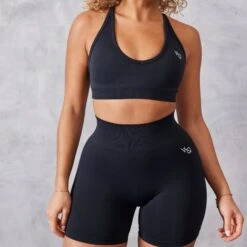 Vanquish Neutral V2 Seamless Black Shorts -Vanquish Fitness Sales vanquish neutral v2 seamless black shorts 214059