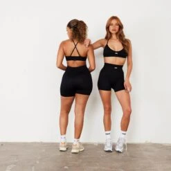 Vanquish Ribbed Seamless Black Cross Back Low Support Bra -Vanquish Fitness Sales vanquish ribbed seamless black cross back low support bra 978541