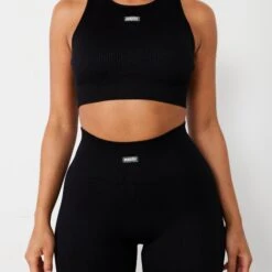 Vanquish Ribbed Seamless Black Legging -Vanquish Fitness Sales vanquish ribbed seamless black legging 343571