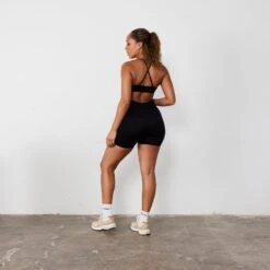 Vanquish Ribbed Seamless Black Shorts 9 Vanquish Ribbed Seamless Black Shorts -Vanquish Fitness Sales vanquish ribbed seamless black shorts 204474