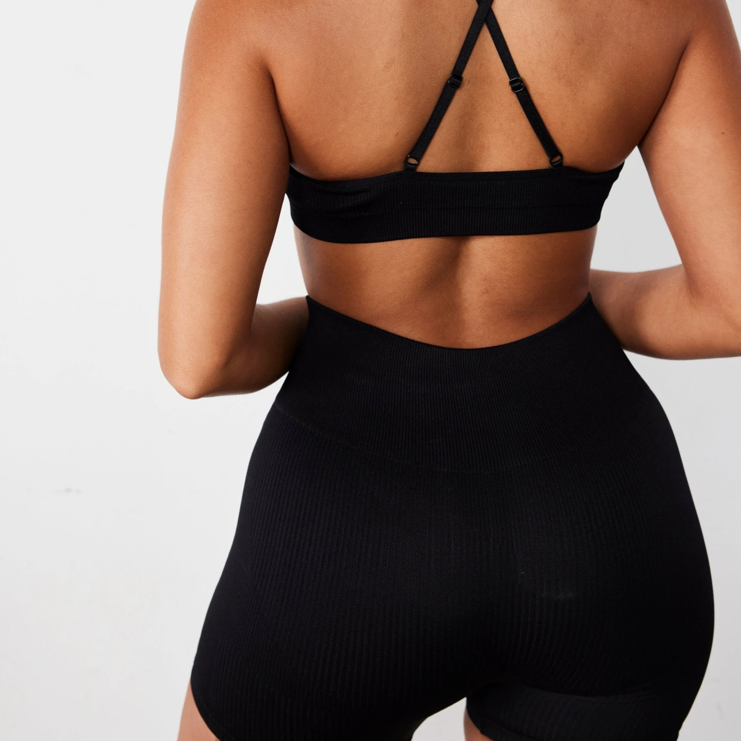 Vanquish Ribbed Seamless Black Shorts 5 Vanquish Ribbed Seamless Black Shorts - Image 5