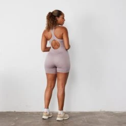 Vanquish Ribbed Seamless Blush Back Keyhole All In One -Vanquish Fitness Sales vanquish ribbed seamless blush back keyhole all in one 154406