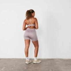 Vanquish Ribbed Seamless Blush Cross Back Low Support Bra -Vanquish Fitness Sales vanquish ribbed seamless blush cross back low support bra 611096