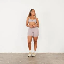 Vanquish Ribbed Seamless Blush Cross Back Low Support Bra -Vanquish Fitness Sales vanquish ribbed seamless blush cross back low support bra 845417