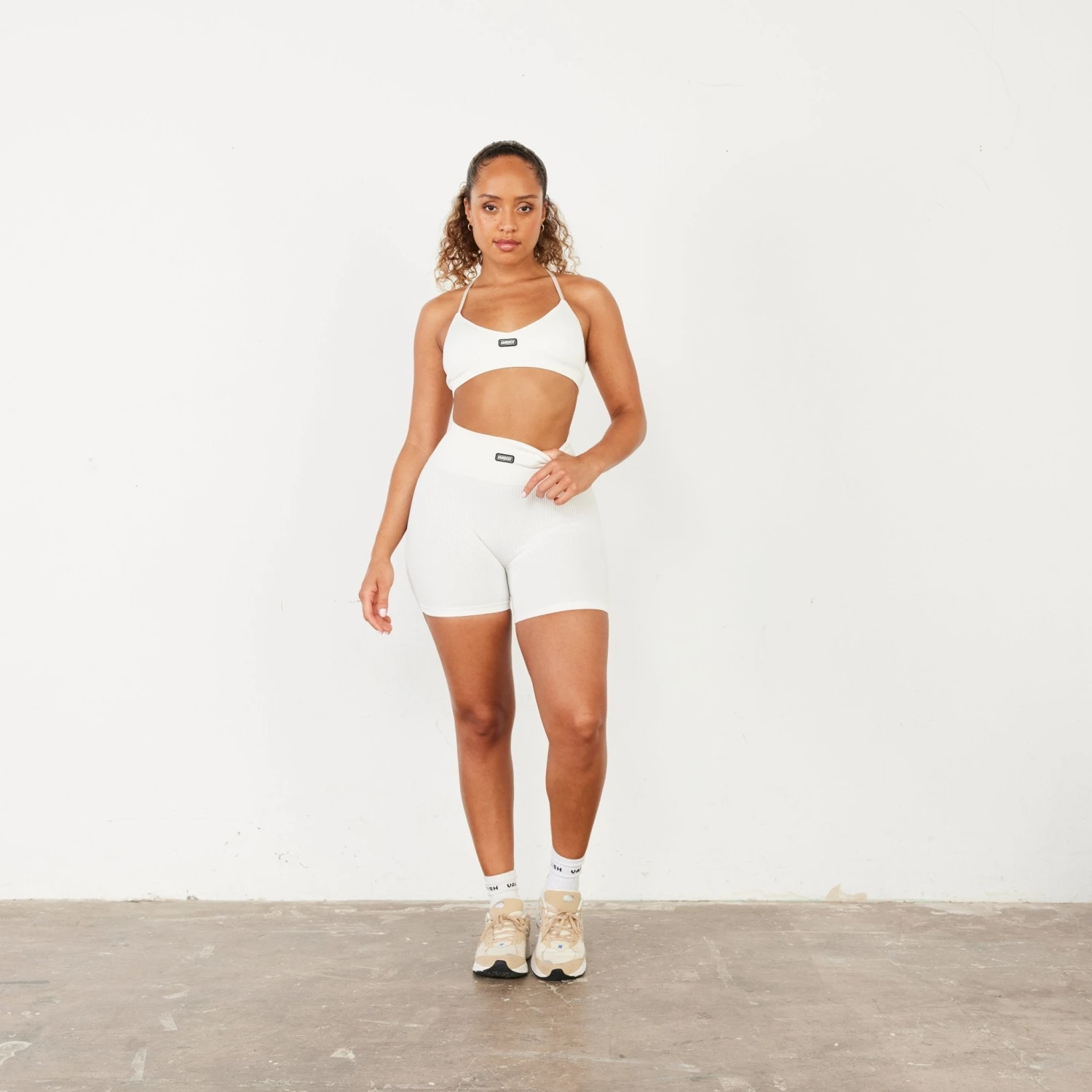 Vanquish Ribbed Seamless Marshmallow Shorts 2 Vanquish Ribbed Seamless Marshmallow Shorts - Image 2