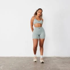 Vanquish Ribbed Seamless Slate Grey Cross Back Low Support Bra -Vanquish Fitness Sales vanquish ribbed seamless slate grey cross back low support bra 448256