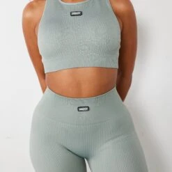 Vanquish Ribbed Seamless Slate Grey Legging -Vanquish Fitness Sales vanquish ribbed seamless slate grey legging 999086