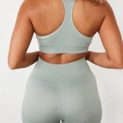Vanquish Ribbed Seamless Slate Grey Racer Back Bra 10 Vanquish Ribbed Seamless Slate Grey Racer Back Bra -Vanquish Fitness Sales vanquish ribbed seamless slate grey racer back bra 699382