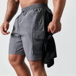 Vanquish Utility V2 Grey Cargo Shorts -Vanquish Fitness Sales vanquish utility v2 grey cargo shorts 448432